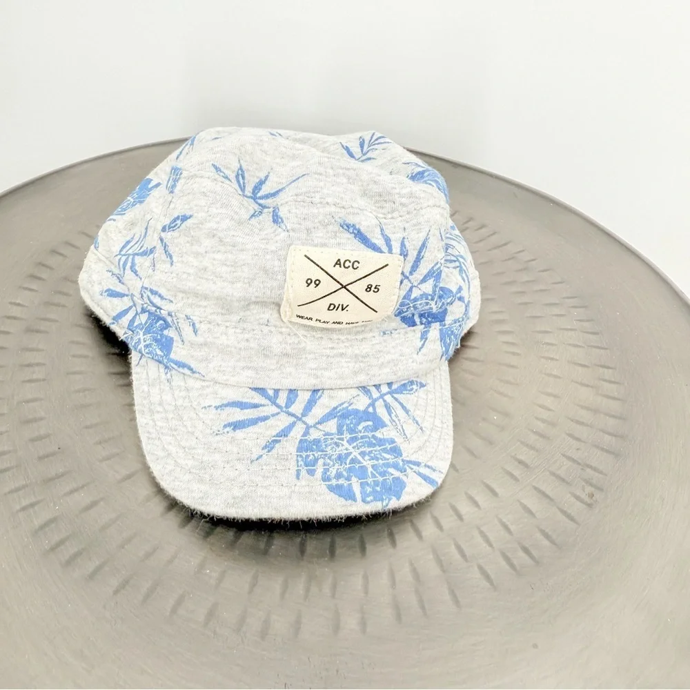 H&M Gray and Blue Patterned Hat